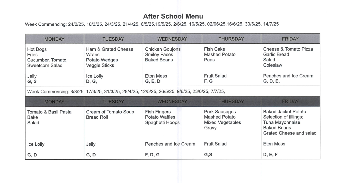 ASC menu